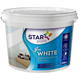 Фарба 4 кг для стель і стін Ice White STAR PAINT